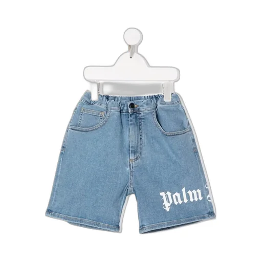 Logo Denim Shorts