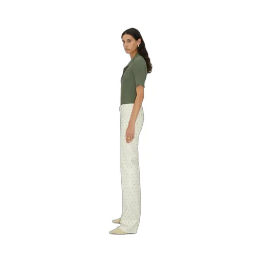 Ribbed-Knit Polo Top