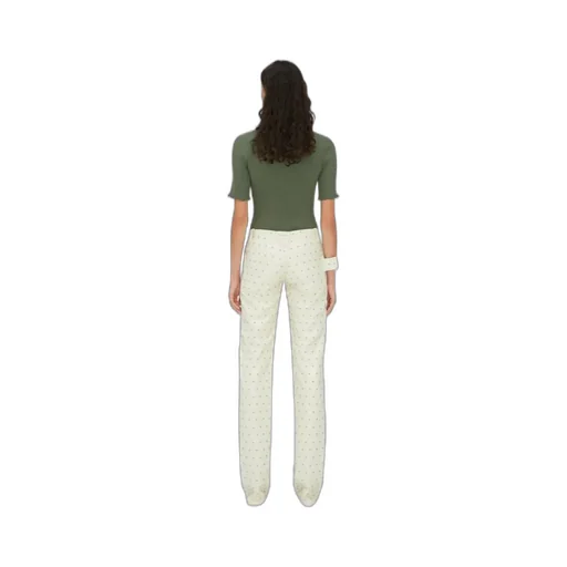 Ribbed-Knit Polo Top