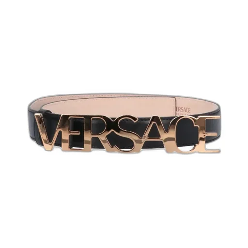 Versace Logo Lettering Buckle Belt