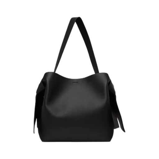 Acne Studios Logo Detailed Midi Shoulder Bag