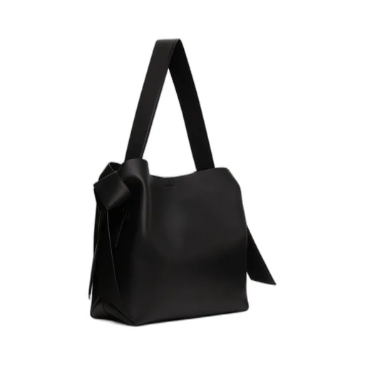 Acne Studios Logo Detailed Midi Shoulder Bag