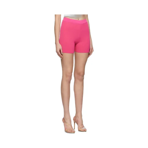 High-Rise Ribbed Knitted Shorts