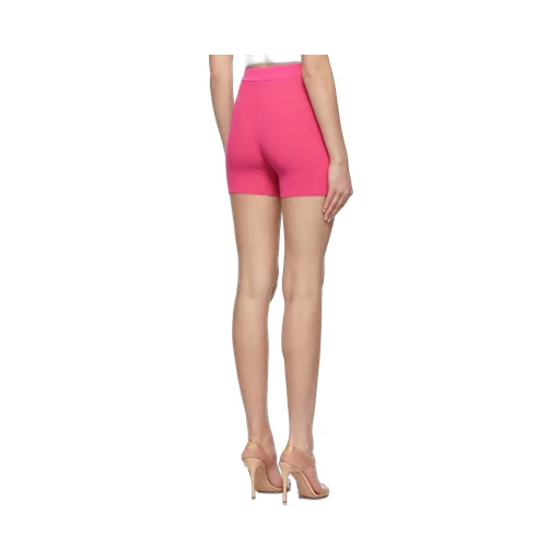 High-Rise Ribbed Knitted Shorts