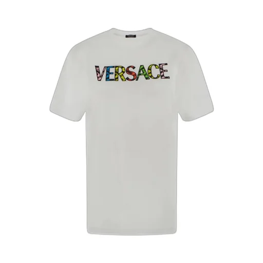 Versace Logo Printed Crewneck T-Shirt