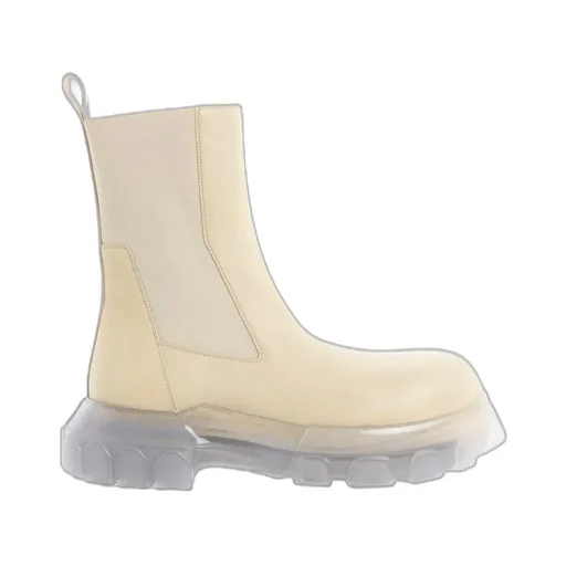 Elasticated-Panels Leather Boots