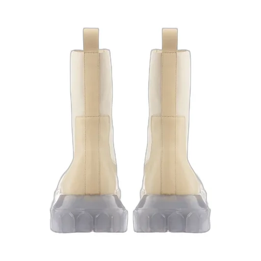 Elasticated-Panels Leather Boots