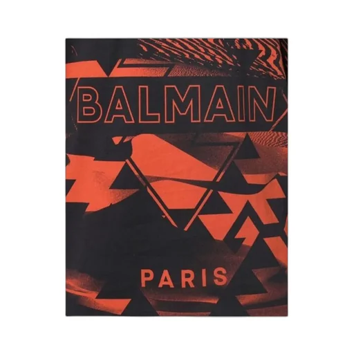All Over Printed T-Shirt With Balmain Logo