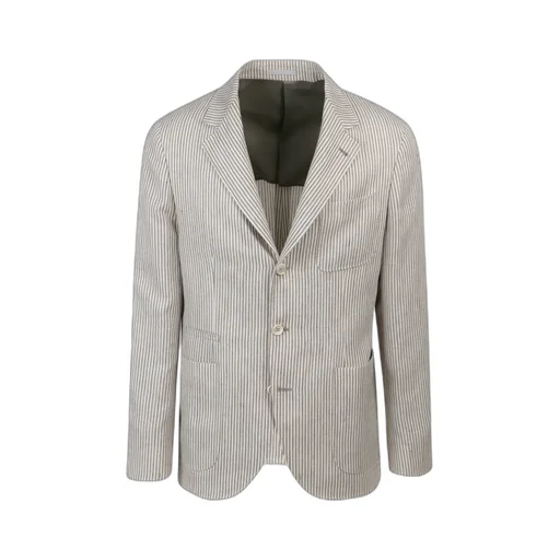 Single-Breasted Striped Blazer