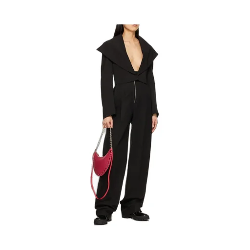 Zipper Opening And Closing Shoulder Bag