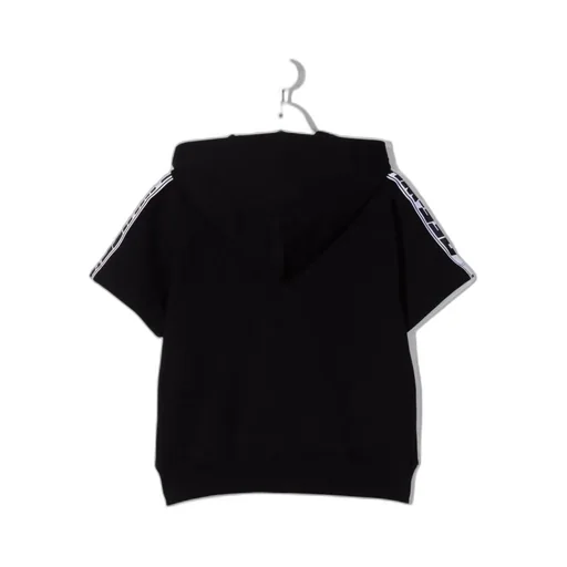 Logo-Tape Short-Sleeve Hoodie