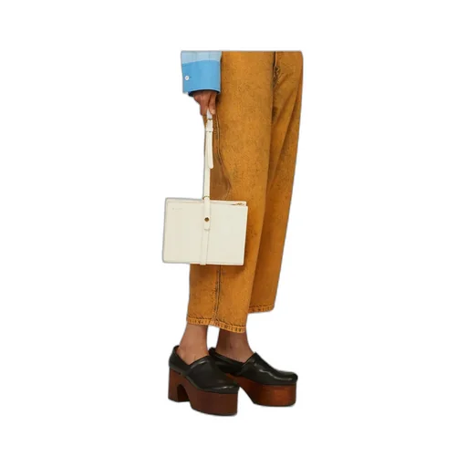 Calf Leather Strapped Clutch Bag