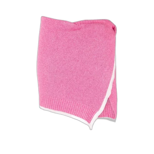 Twisted-Wrap Knitted Mini Skirt
