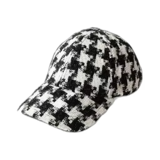 Plaid Chanel Style Baseball Hat