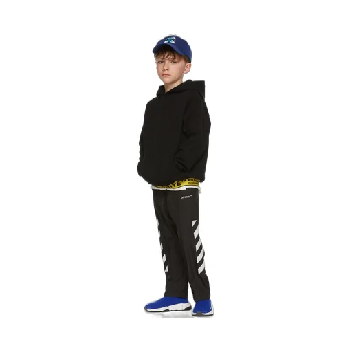 Off-White Kids Logo Embroidered Long Sleeved Hoodie