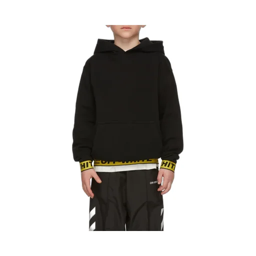 Off-White Kids Logo Embroidered Long Sleeved Hoodie