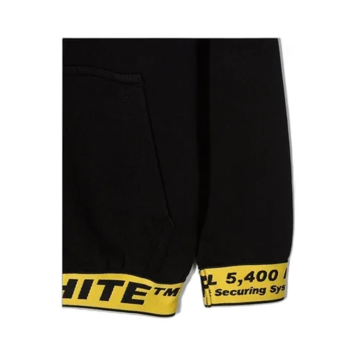 Off-White Kids Logo Embroidered Long Sleeved Hoodie