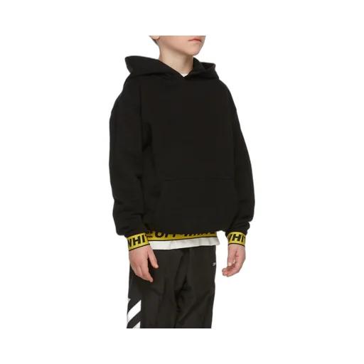 Off-White Kids Logo Embroidered Long Sleeved Hoodie