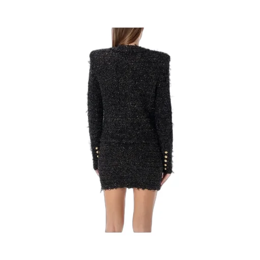 Collarless Tweed Jacket