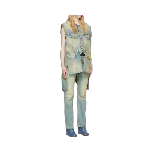 Derelict Asymmetric Denim Gilet