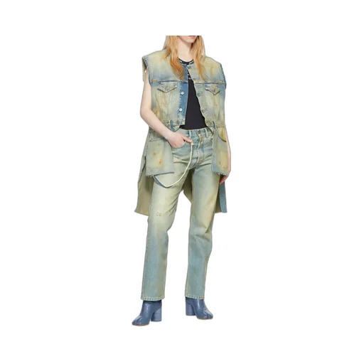 Derelict Asymmetric Denim Gilet
