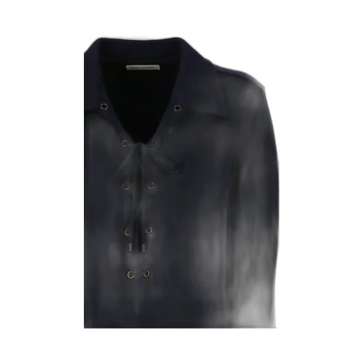 Saint Laurent Lace-Up Long-Sleeved Top