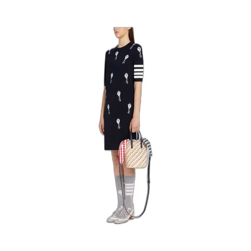 Mini Rwb-Stripe Embroidery Tote Bag