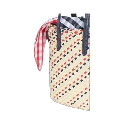 Mini Rwb-Stripe Embroidery Tote Bag