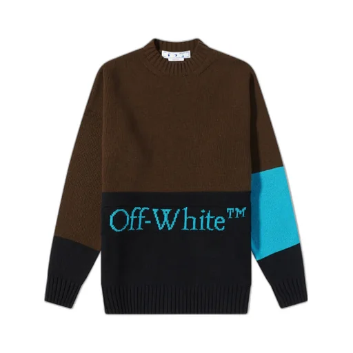 Colour-Block Logo Intarsia Jumper