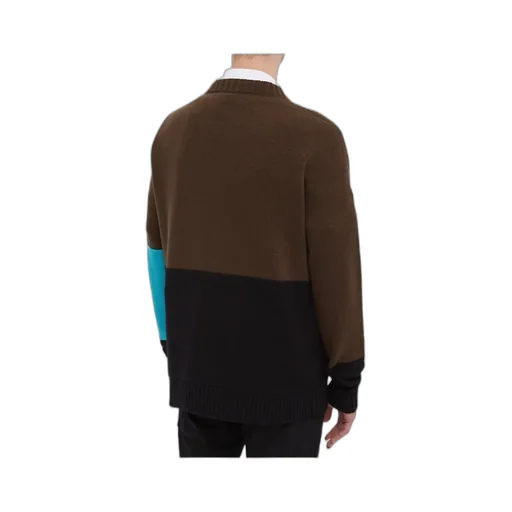 Colour-Block Logo Intarsia Jumper