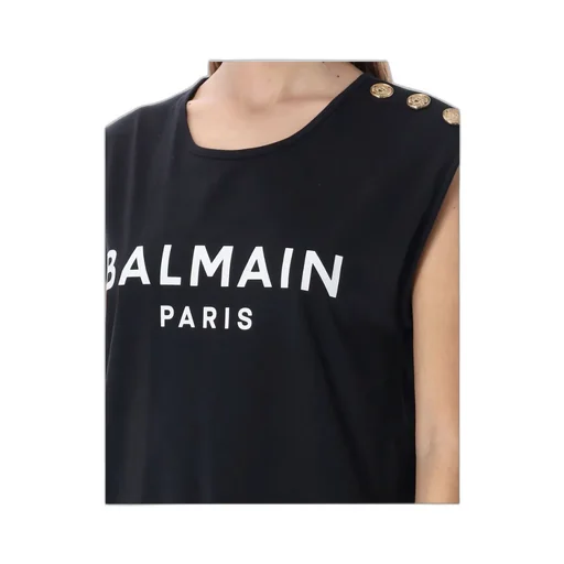 Balmain Button Embellished Tank Top