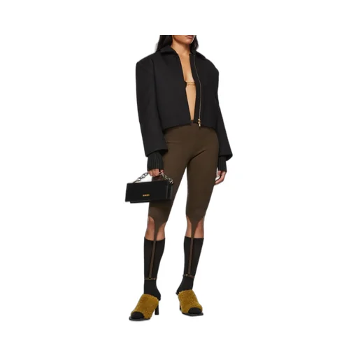 Jacquemus Ribbed Knit Cropped Cardigan