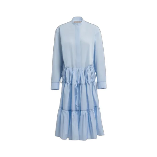 Marni Chemisier Drawstring Waist Dress