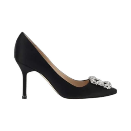 Manolo Blahnik Hangisi Embellished Buckle Pumps