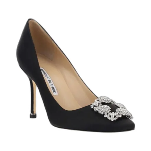 Manolo Blahnik Hangisi Embellished Buckle Pumps