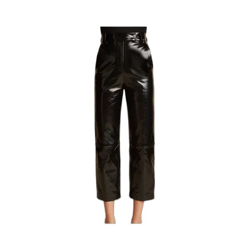 Black Straight Casual Pants