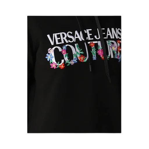 Floral-Embroidered Cotton Hoodie