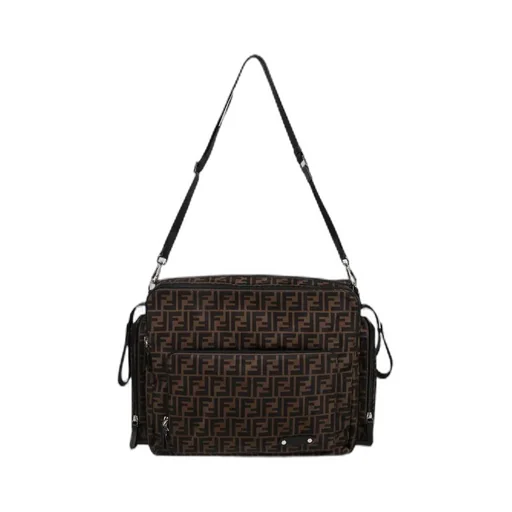 Fendi Kids Ff Logo Zip-Up Changing Bag