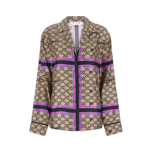 Monogram Pajama Shirt Brown Black