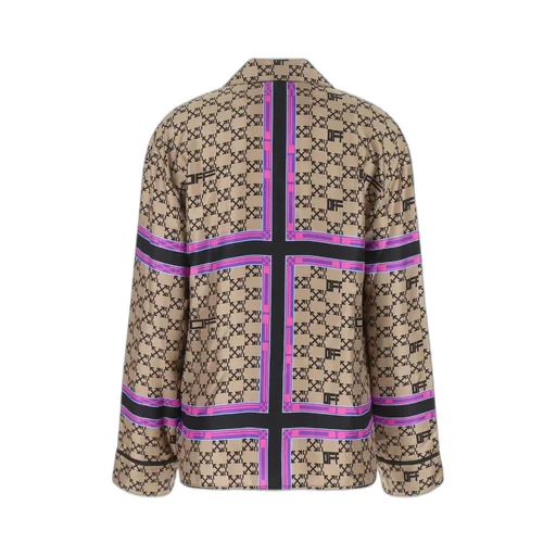 Monogram Pajama Shirt Brown Black