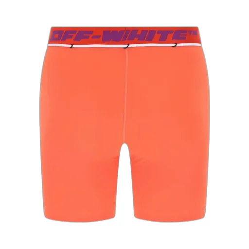 Off-White Elastic Waist Stretch Shorts
