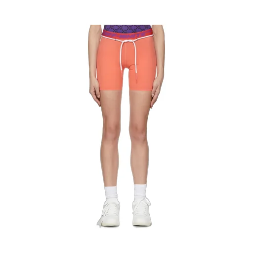 Off-White Elastic Waist Stretch Shorts