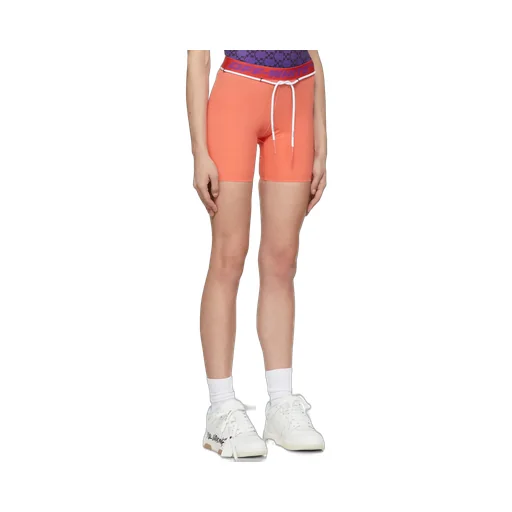 Off-White Elastic Waist Stretch Shorts