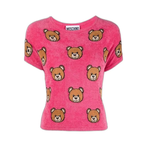 Teddy Bear-Print Brushed T-Shirt