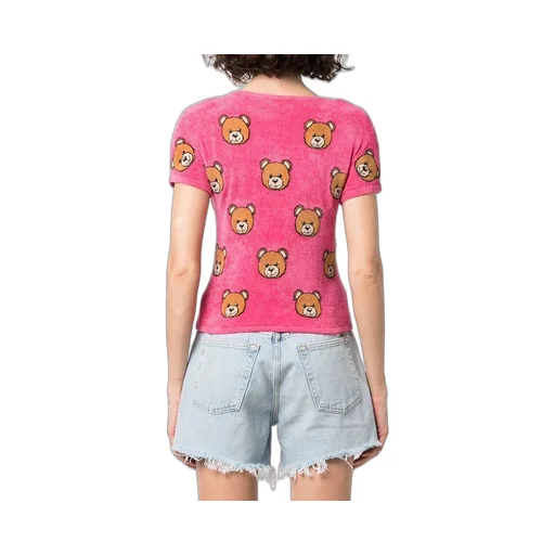 Teddy Bear-Print Brushed T-Shirt