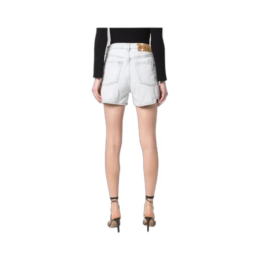 Off-White Cut-Out Button Detailed Denim Shorts