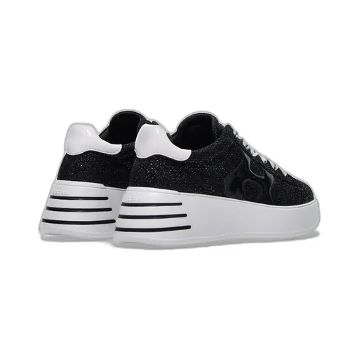 Hogan Crystal-Embellished Lace-Up Low-Top Sneakers
