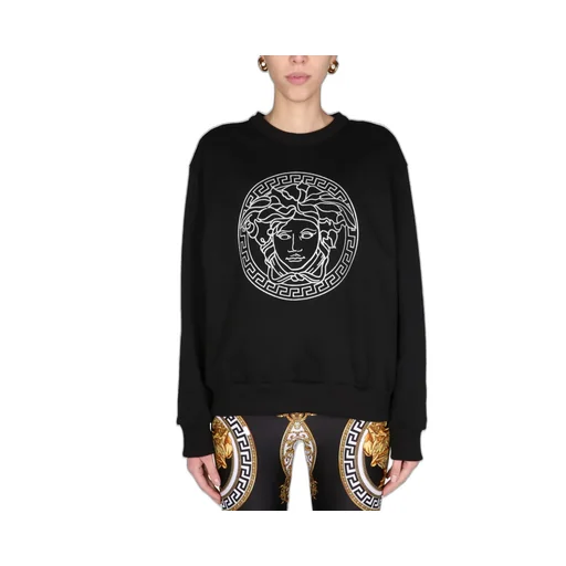 Versace Medusa Head-Printed Crewneck Sweatshirt