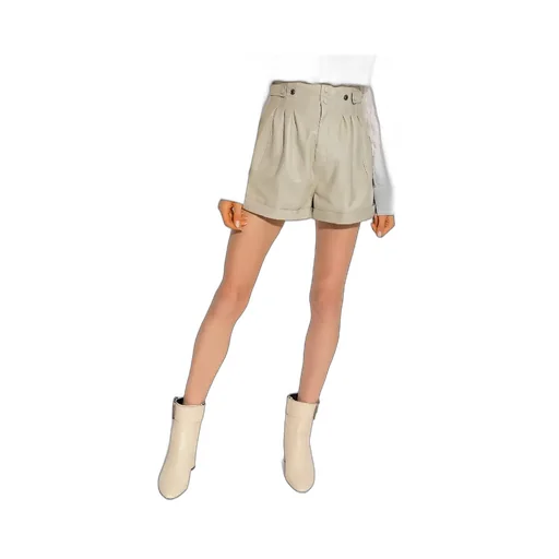 Saint Laurent Button Detailed High Waist Shorts