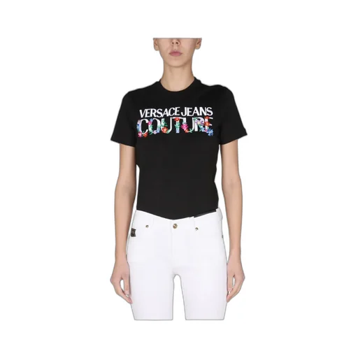 Floral-Embroidered Cotton T-Shirt